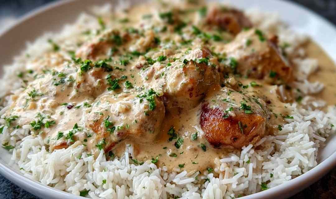 Creamy Smothered Chicken and Rice Recipe