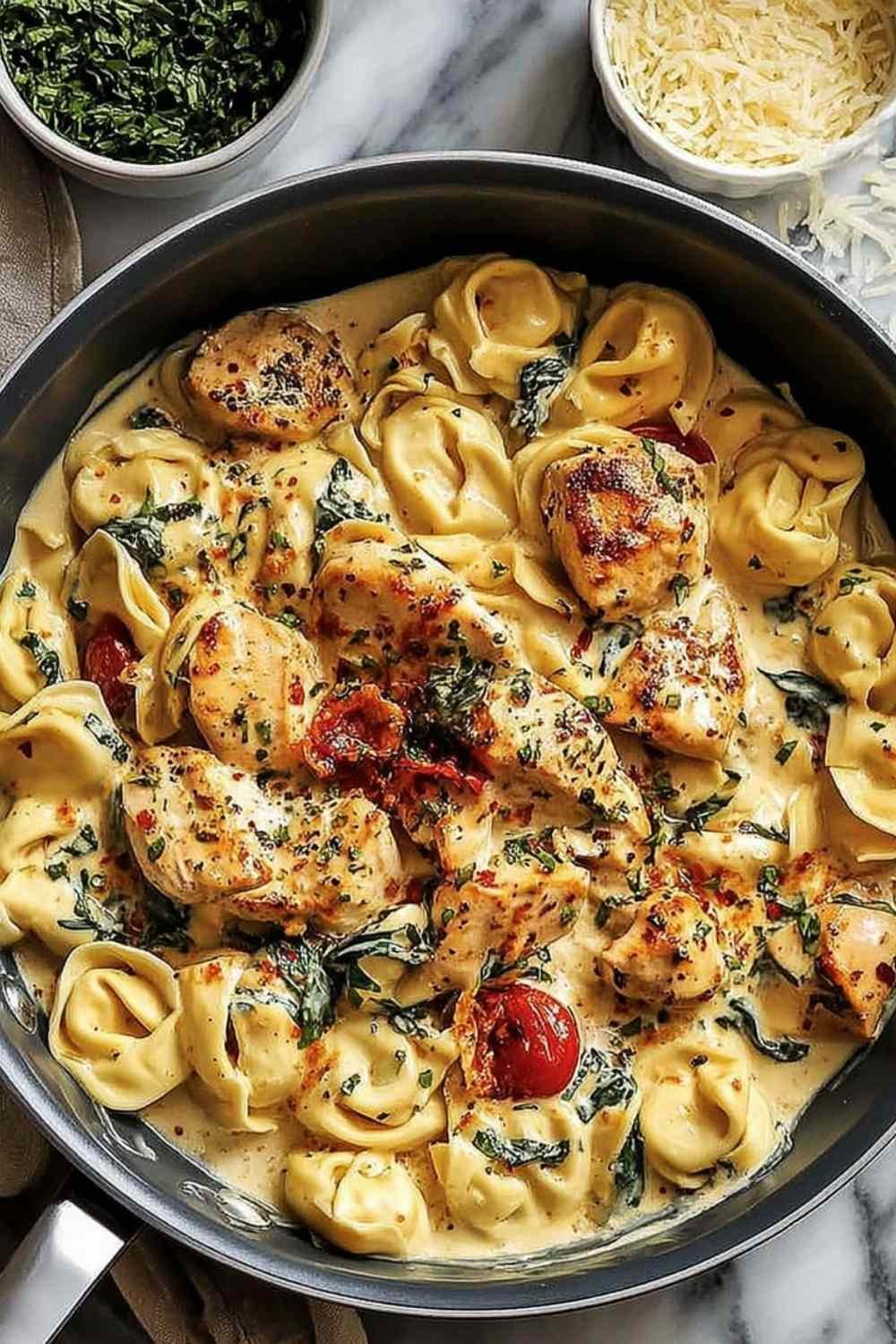 Plate of Creamy Smothered Chicken and Rice with chicken breast in rich cream sauce over fluffy rice