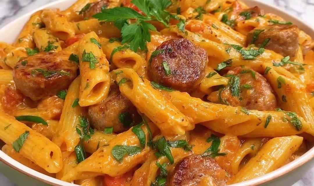 One Pot Creamy Cajun Sausage Pasta