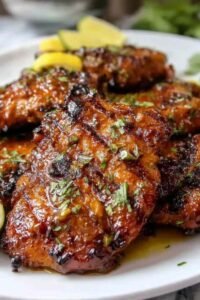 Chicken marinade pollo asado ingredients whisked together in a bowl with fresh orange juice lime and smoked paprika