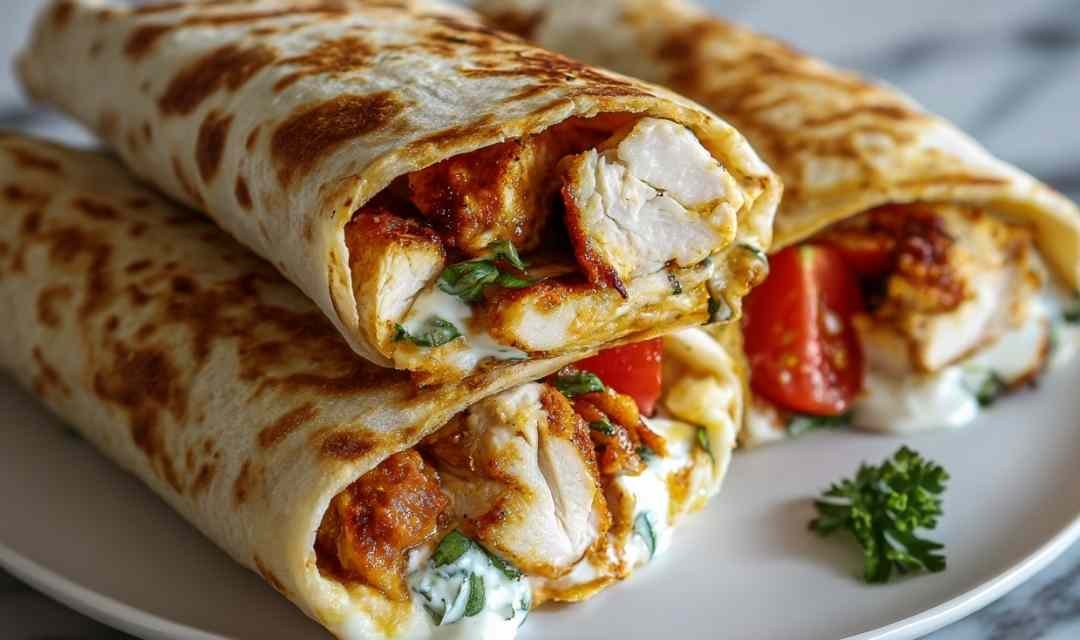 Crispy Air Fryer Chicken Mozzarella Wraps