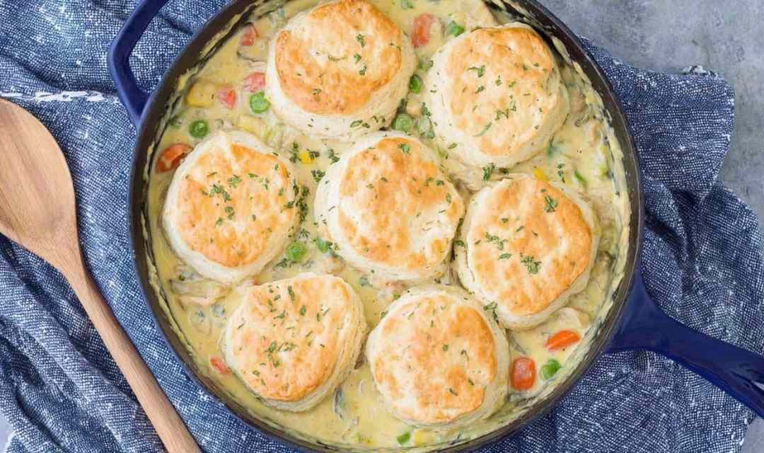Chicken Pot Pie with Biscuits