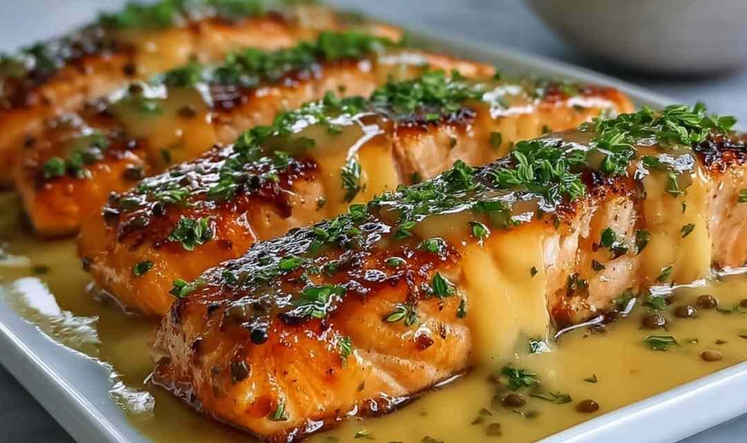 Honey Garlic Butter Baked Salmon
