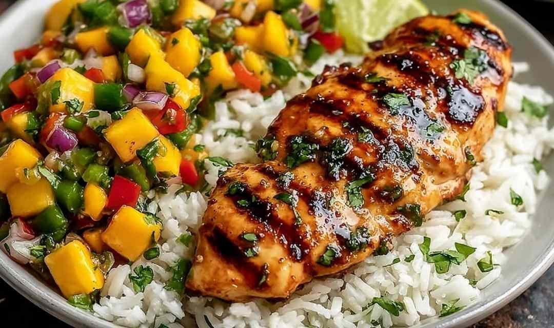 Honey Lime Chicken with Mango Salsa