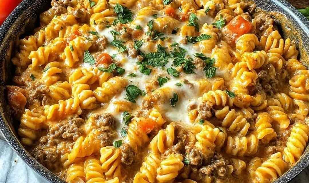 Stovetop Creamy Ground Beef Pasta