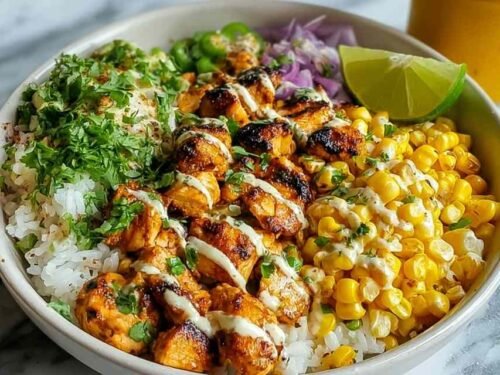 Street Corn Chicken Rice Bowl