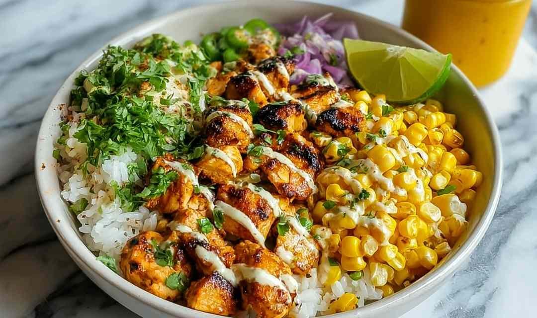 Street Corn Chicken Rice Bowl