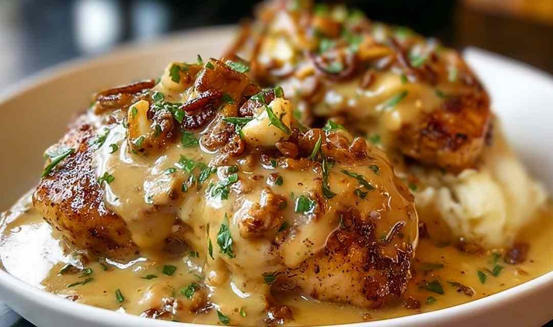 Copycat Texas Roadhouse Smothered Chicken
