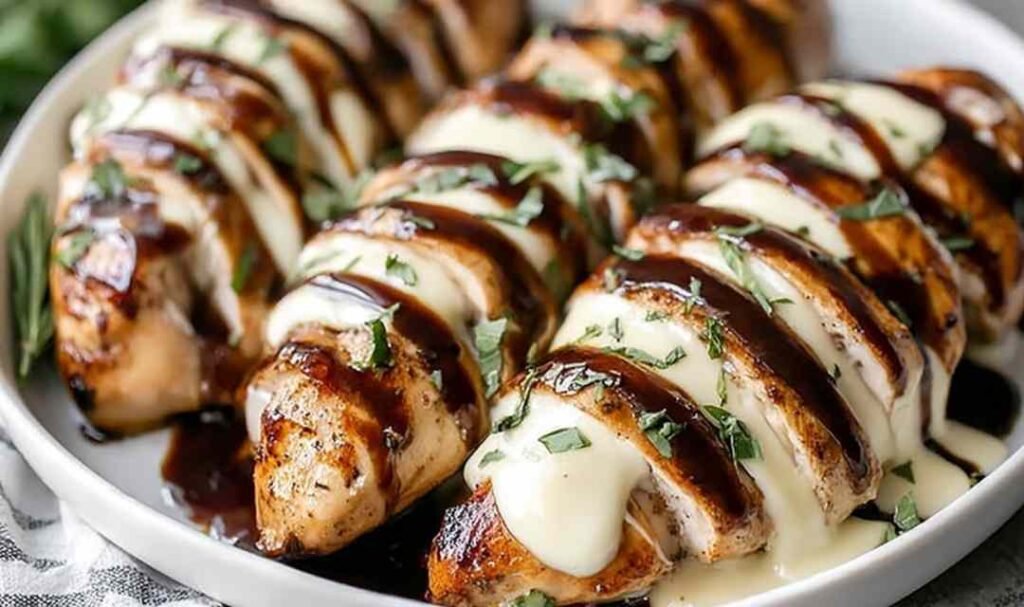 Breaded Air Fryer Chicken Parmesan prepared on a cutting board