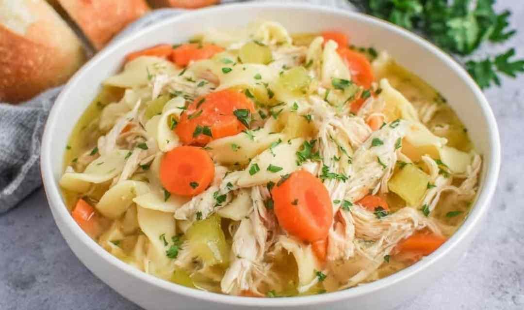 Shredded Chicken Noodle Soup