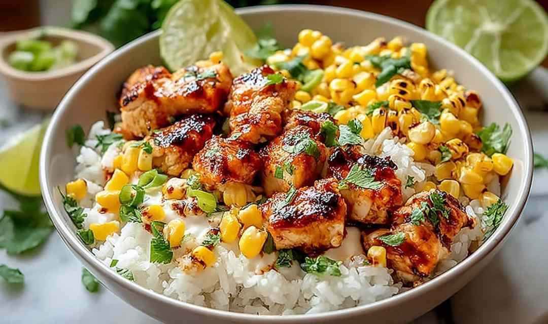 Street Corn Chicken Rice Bowl